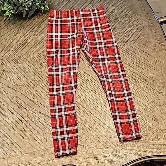 H&M plaid leggings girls size 10 - Picture 1 of 12